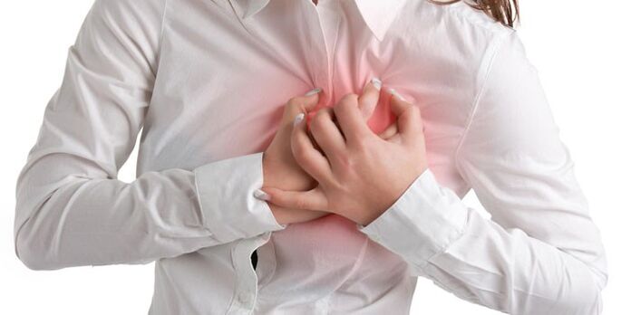 bolečine v prsnici kot kontraindikacija za vadbo pri cervikalni osteohondrozi